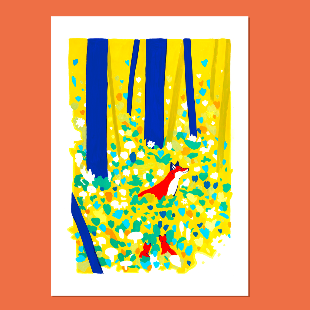 Renarde et renardeaux